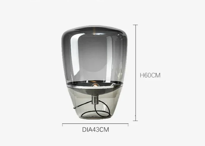AuroraGlow – Scandinavische Designer Glazen Tafellamp LED - vloerlamp - detail