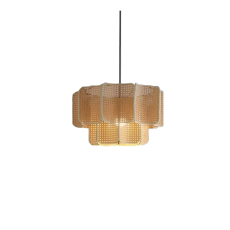 Japanse Wabi Sabi Boheemse Rotan Hanglamp - hanglampen - in de kamer