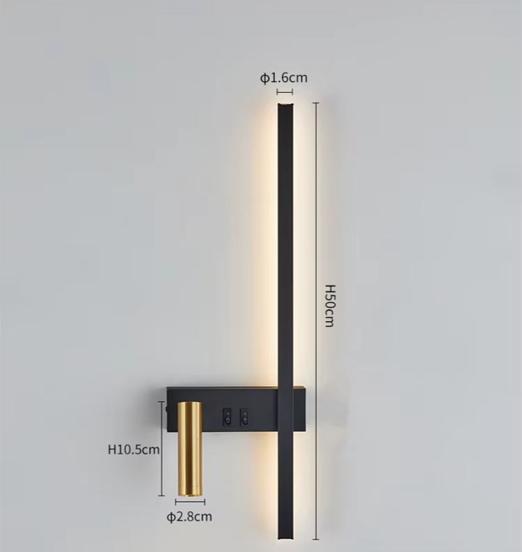 AuroraLuma Nordic Dual LED Wandlamp - wandlamp - close-up