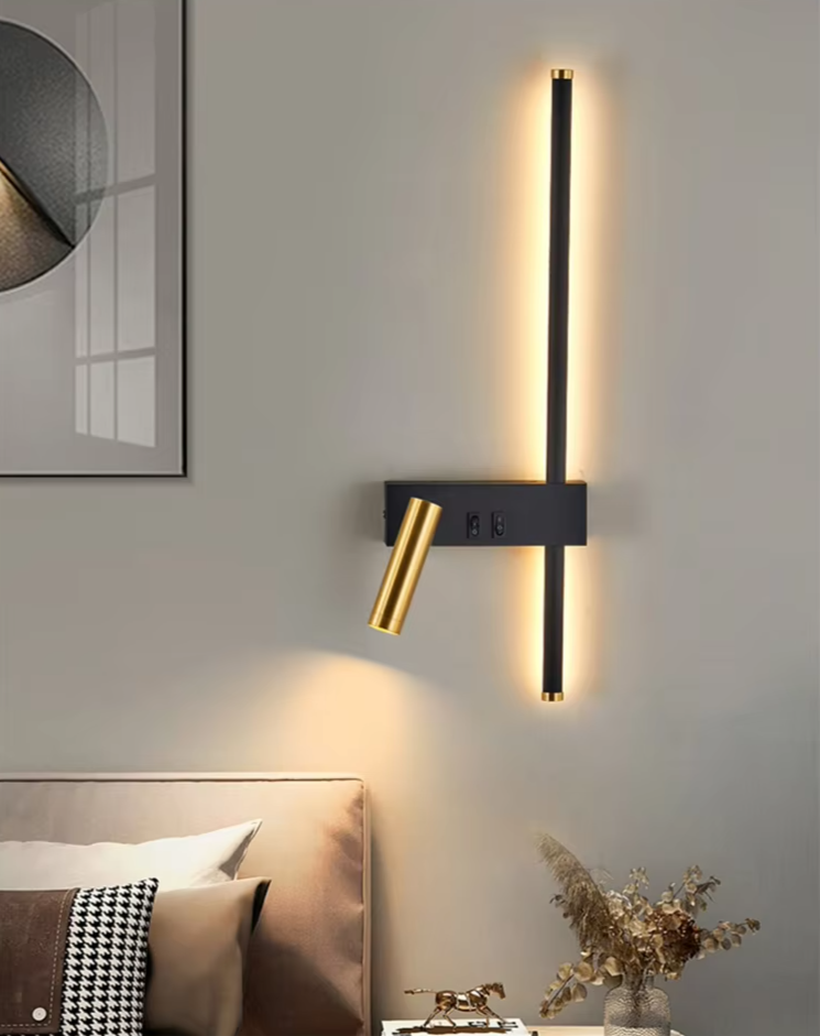 AuroraLuma Nordic Dual LED Wandlamp - wandlamp - materiaaldetail