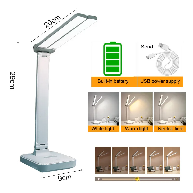 LumoFlex – Oplaadbare LED Bureaulamp met Touchbediening & Vouwbaar Design