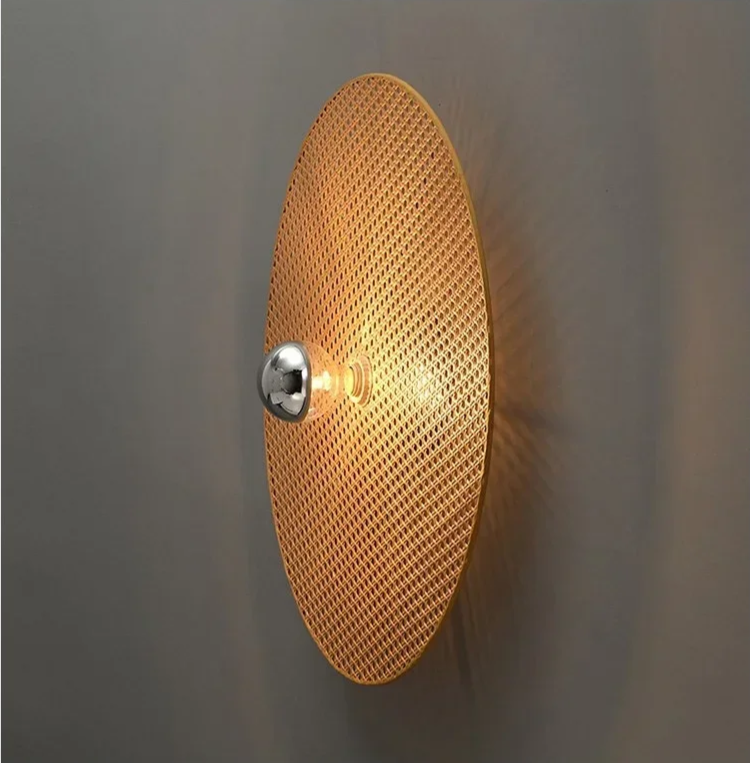 RattanHikari Handgemaakte Japanse Bamboe Wandlamp - wandlamp - verlicht