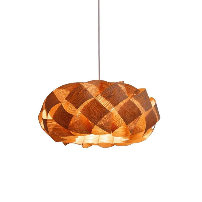 Houten Moderne Hanglamp Voor In De Eetkamer - hanglampen - sfeerbeeld