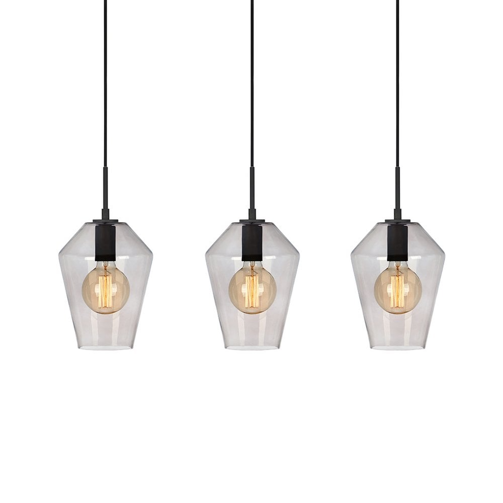 Markslojd - Retro Hanglamp 3L Zwart / Rook - hanglampen - sfeerbeeld