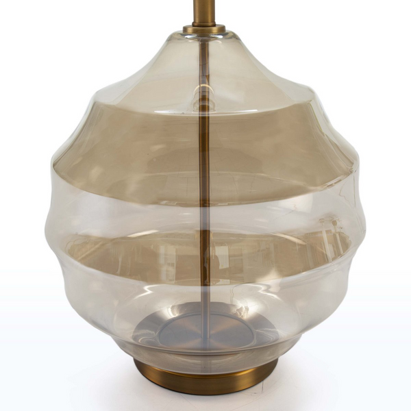 Alexandra Thai - Dessertlamp zonder scherm 40X20X53 Ambar kristal/gouden metaal