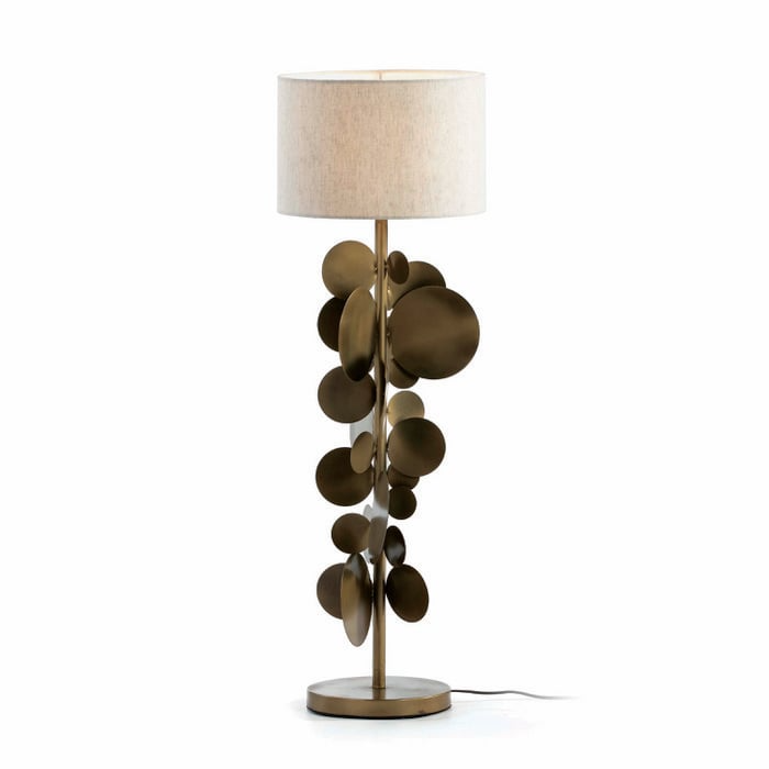 Alexandra Thai - Tafellamp 30X30X71 Metaal Goud met lampenkap - tafellampen - sfeerbeeld