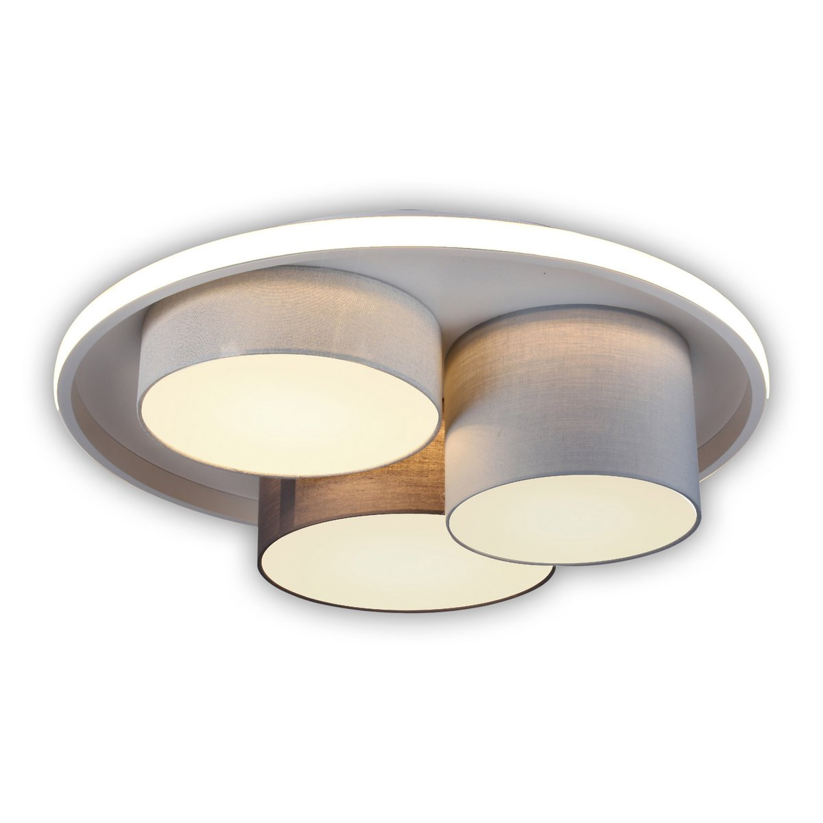 Näve Leuchten - 3-Led Plafondlamp "Eppan" D: 56Cm Grijs - plafondlampen - detail