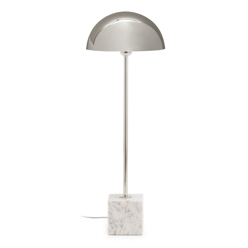 Alexandra Thai - Dessertlamp 25X12X73 Marmol Blanco/Metaal Nikkel