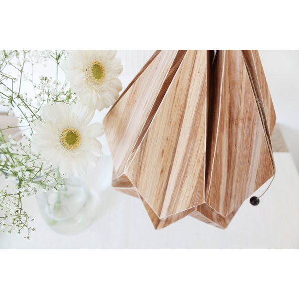 Tedzukuri Atelier - Origami Hanglamp In Ecowood En Papier - Maat M