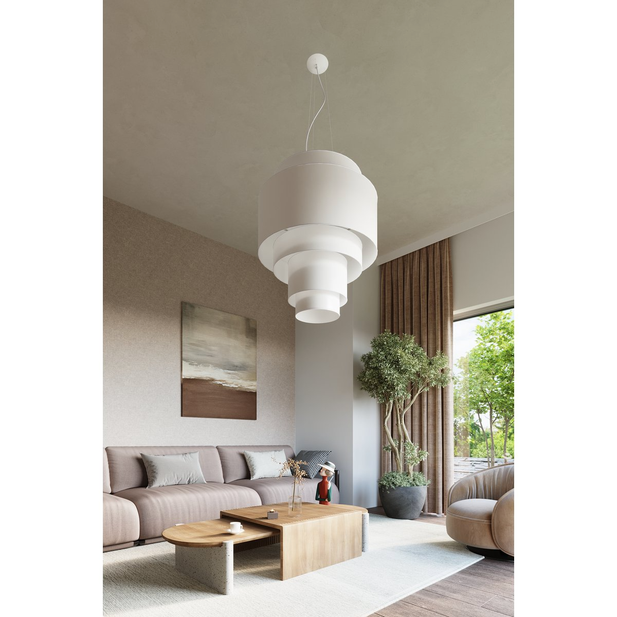 Lightinup Srl - Reflexion 80 Witte Kroonluchter - hanglampen - close-up