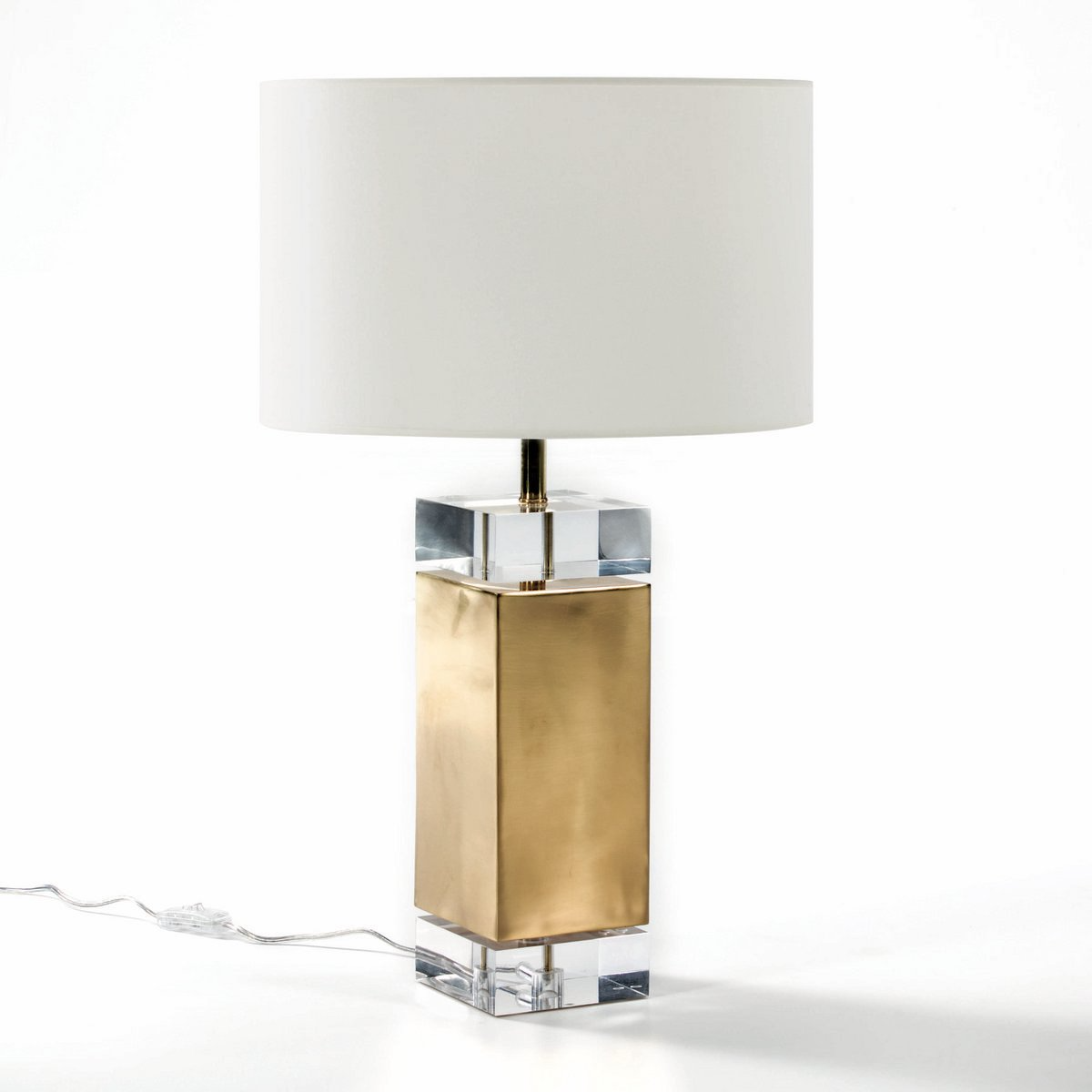 Alexandra Thai - Dessertlamp 13X13X50 Acryl/Metaal Goud Zonder Pantalla - tafellampen