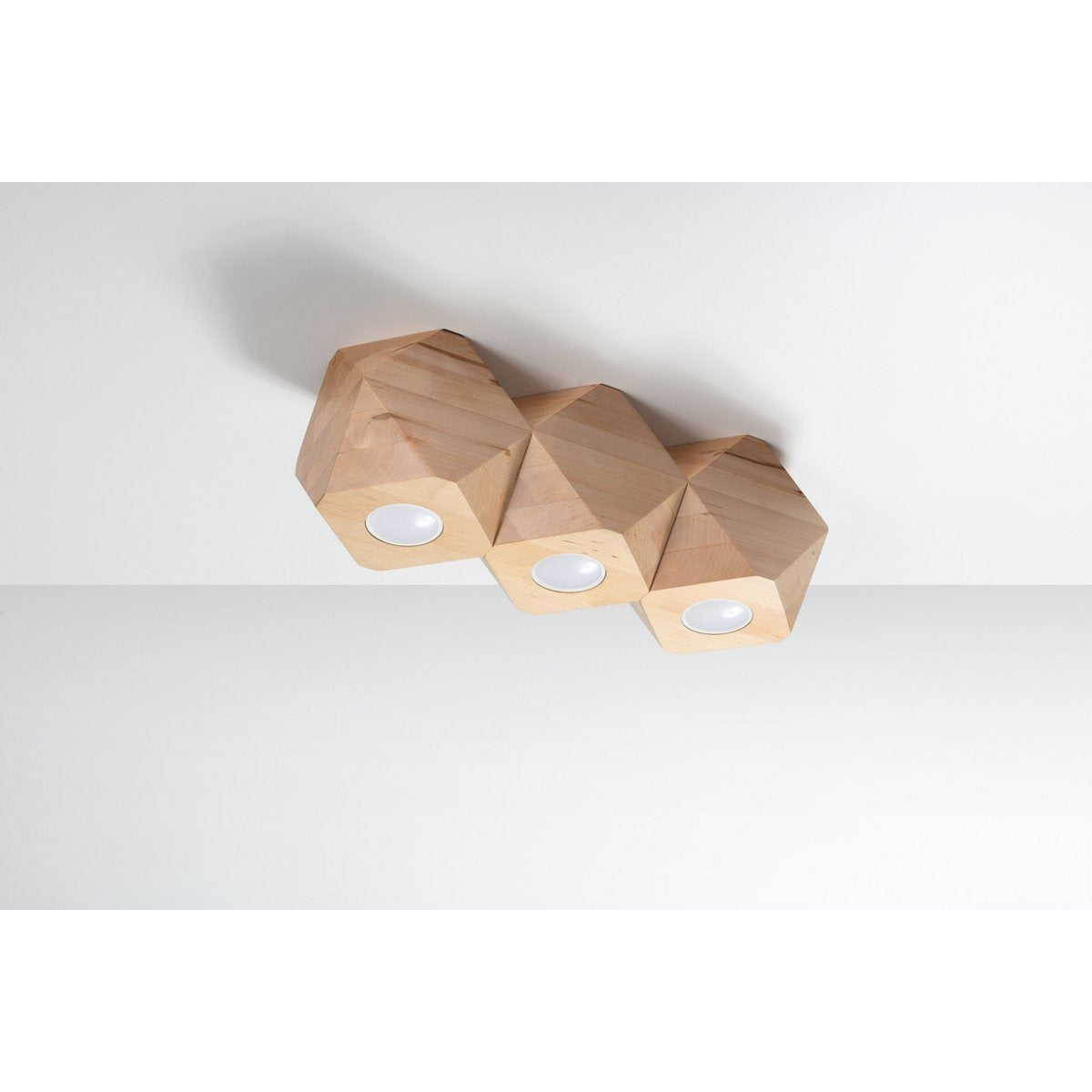 Licht Op SRL - Woody Plafondlamp Van Natuurlijk Hout - plafondlamp - gemonteerd