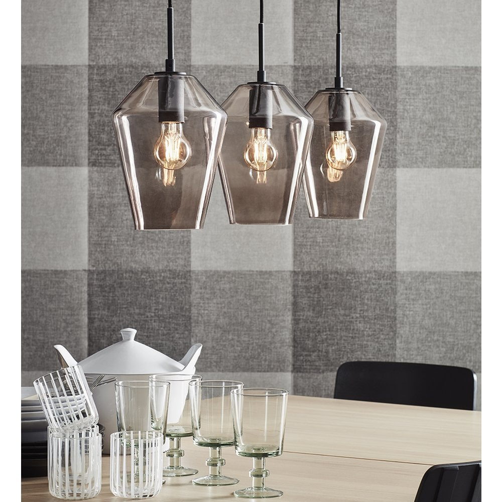Markslojd - Retro Hanglamp 3L Zwart / Rook - hanglampen