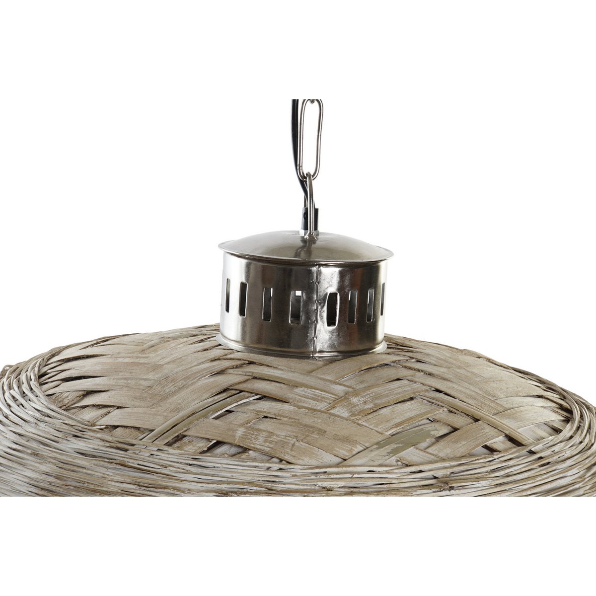 Alexandra Meti - Plafondlamp Metaal Rotan 80X80X47 Naturel - hanglampen - detail