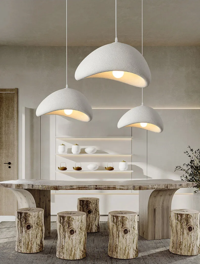 WabiGlow – Moderne Wabi Sabi LED Hanglamp voor Woonkamer, Eetkamer & Slaapkamer - hanglampen