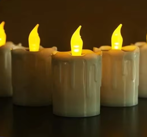 SOLAGLOW 6-Delige Solar LED Theelichtjes - tafellampen - gemonteerd