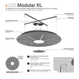 skapetze - Modulaire 80 XL Meervoudige Hanglampluifel