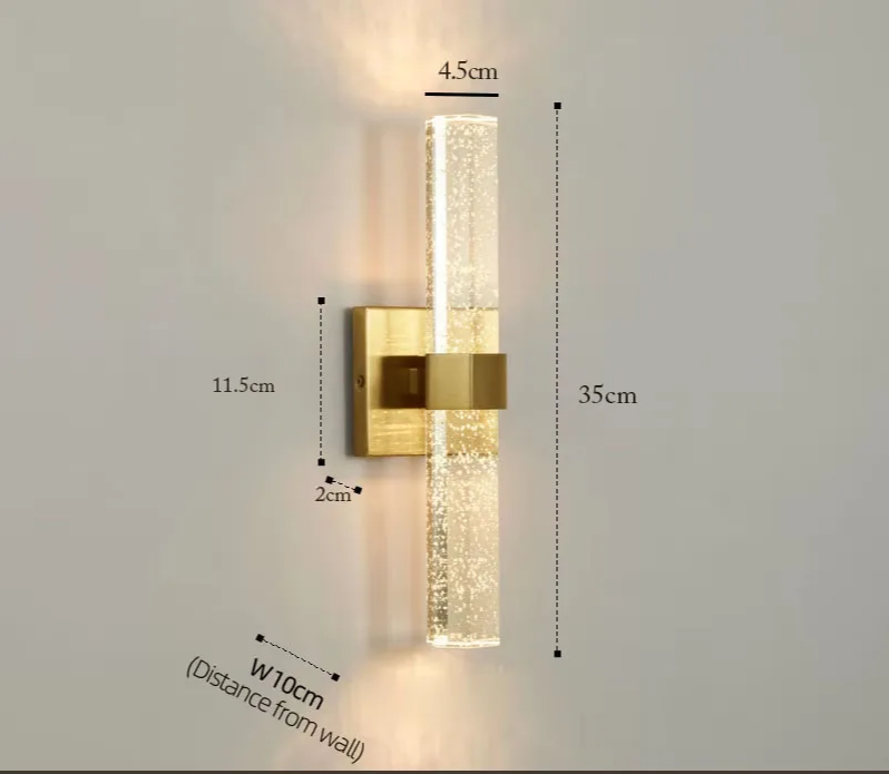 AuroraLux Bubble Wandlamp – Luxe Gouden LED