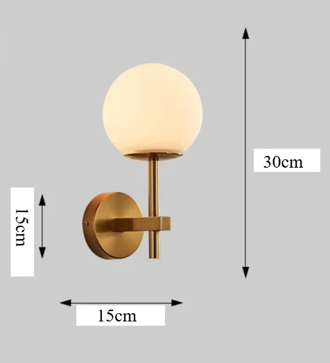LumiNord – Nordic Moderne LED Wandlamp met Glazen Lichtbol - wandlamp - verlicht