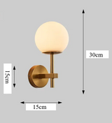 LumiNord – Nordic Moderne LED Wandlamp met Glazen Lichtbol