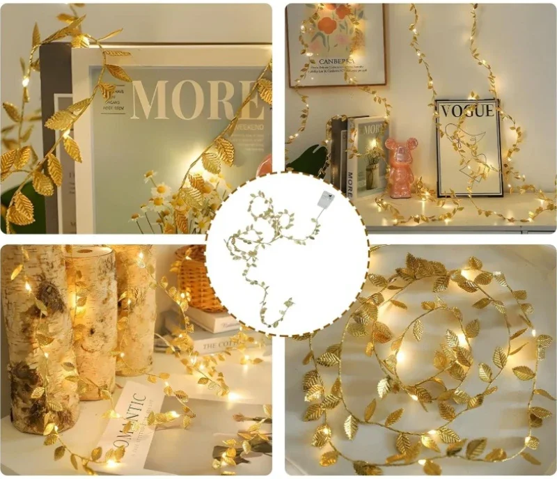 AureaLeaf Gouden kerstverlichting - buitenverlichting - detail