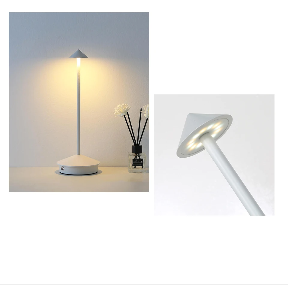 LumaTouch – Oplaadbare LED Tafellamp met Traploze Dimming - tafellampen - close-up