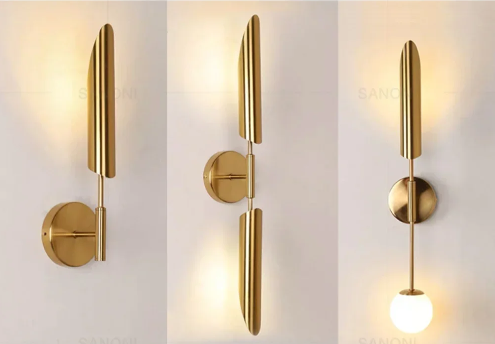 LustraVogue Aura – Luxe Moderne Wandlamp met Glazen Kap - wandlamp - close-up