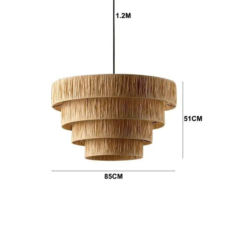ZENLUMI Japanse Rieten Hanglamp - hanglampen - close-up