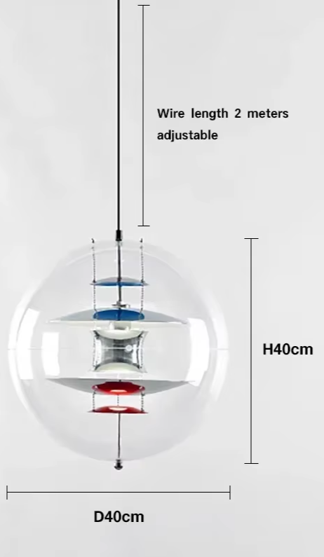 StellarGlow Nordic Planeet Kroonluchter - hanglampen - zijaanzicht