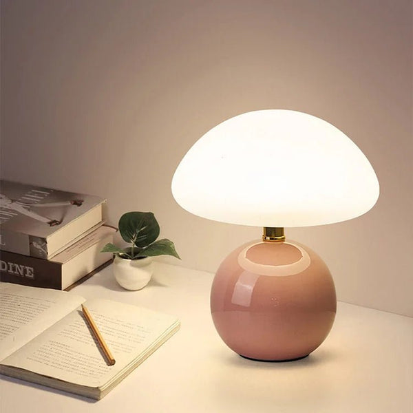Franse Room Champignon Lamp - tafellampen - materiaaldetail