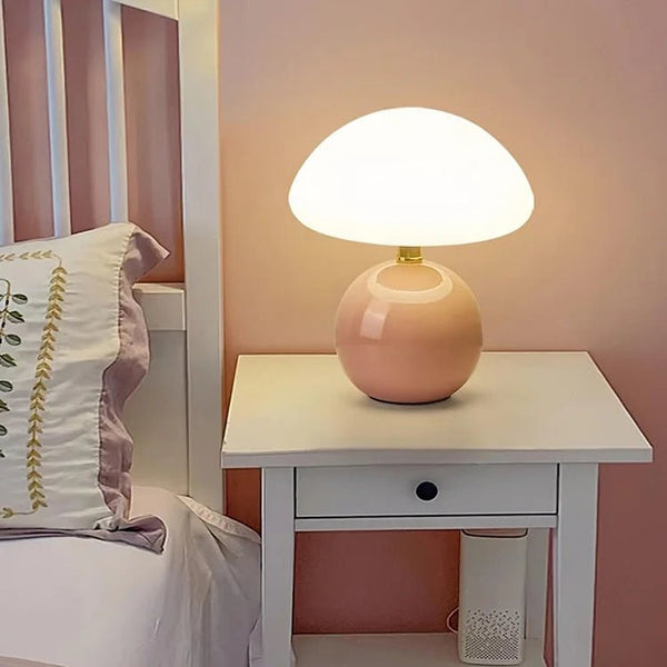 Franse Room Champignon Lamp - tafellampen - detail