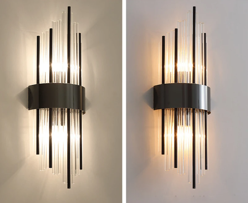 AuriLux Nordic Kristallen Wandlamp - wandlampen - close-up