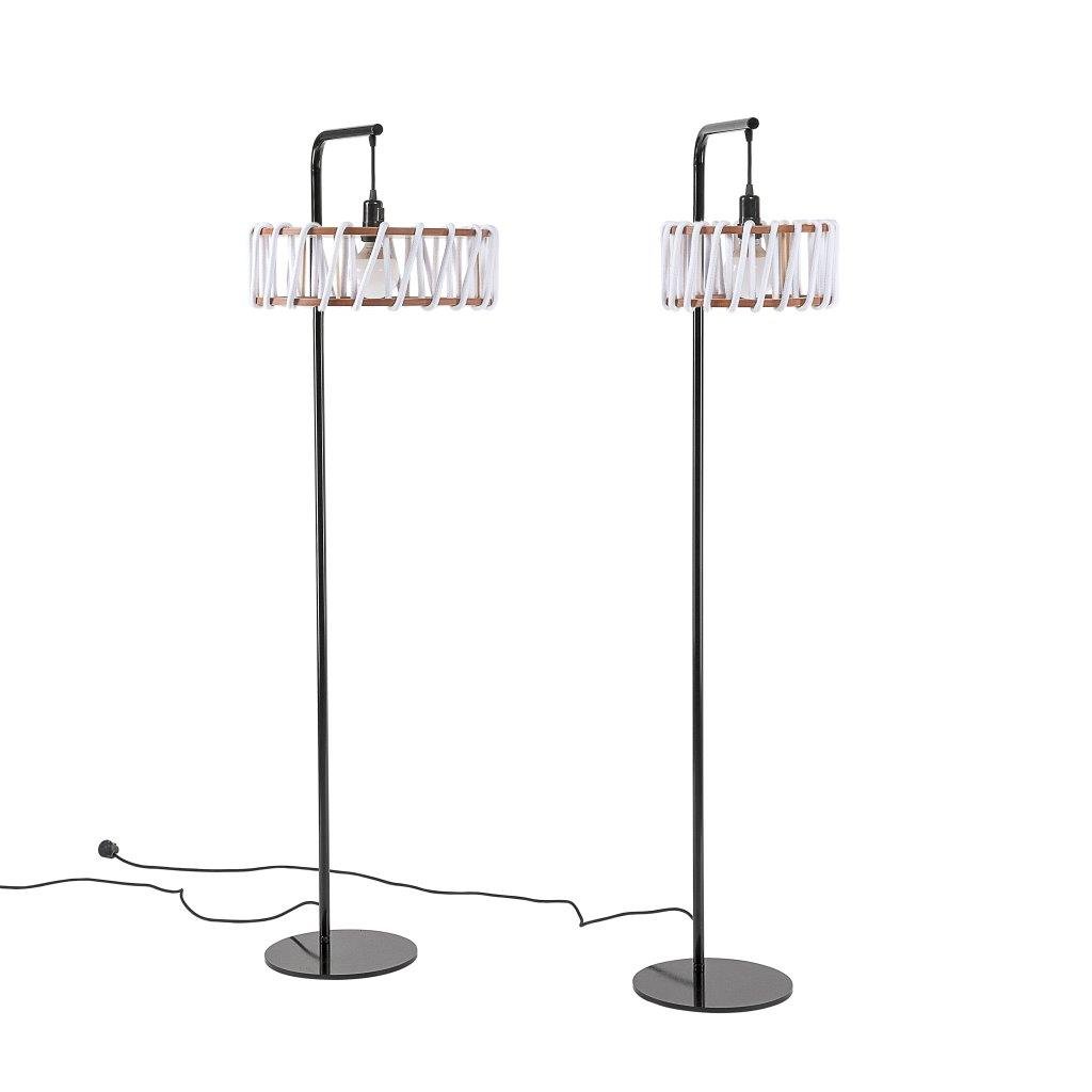 Emko - Macaron Vloerlamp, Zwart Frame, Witte Kap - vloerlamp - detail