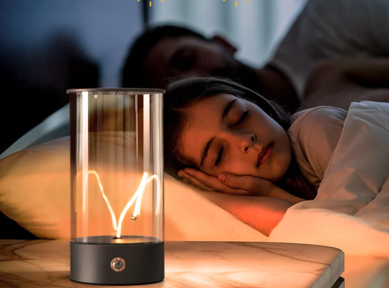 Modern Minimalistische Ademlicht Tafellamp – Draagbare Oplaadbare Touch Bedlamp & Nachtlampje - tafellampen - sfeerbeeld