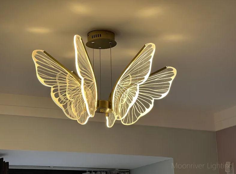 Moonriver LED Vlinder Hanglamp - hanglampen - zijaanzicht