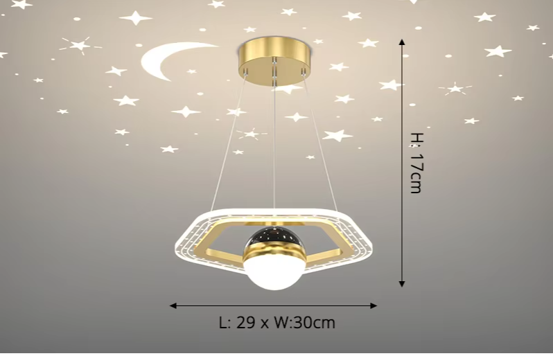LunaNova LED Plafondlamp met Sterrenprojectie - hanglampen - close-up