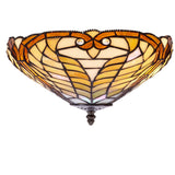 Alexandra Lighting - Plafondarmatuur Bevestigd Aan Het Plafond Met Tiffany Lampenkap Diameter 45Cm Dalí Serie