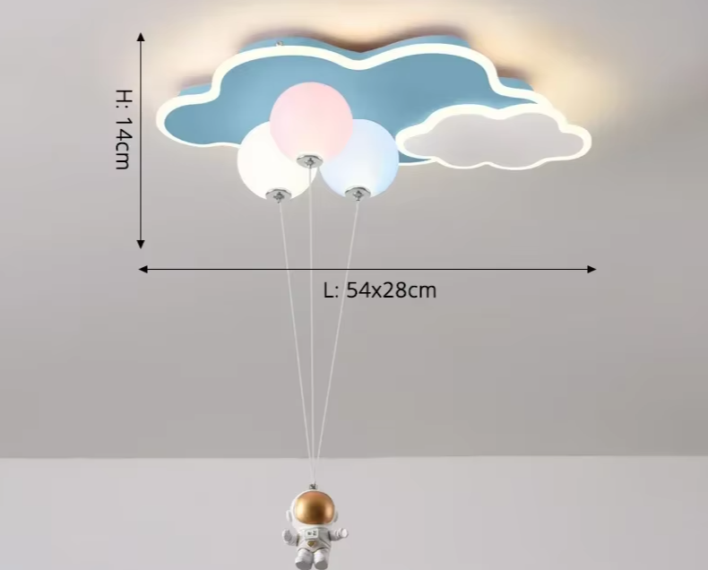 Nordic Astronaut Cloud LED Hanglamp - plafondlamp - detail