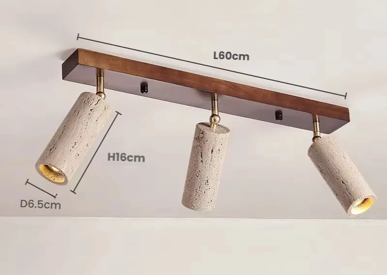 Travertin Plafondlamp - plafondlamp - in de kamer