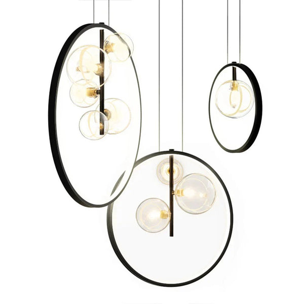 Nordic Bubble Glazen Hanglampen Met Ring - hanglampen - afmetingen