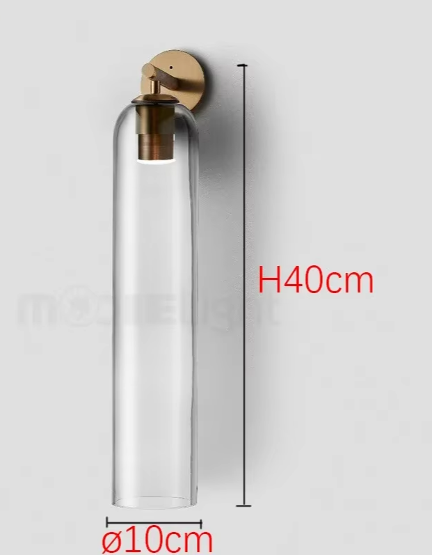 Luxe Moderne Wandlamp van Glas - wandlamp - zijaanzicht
