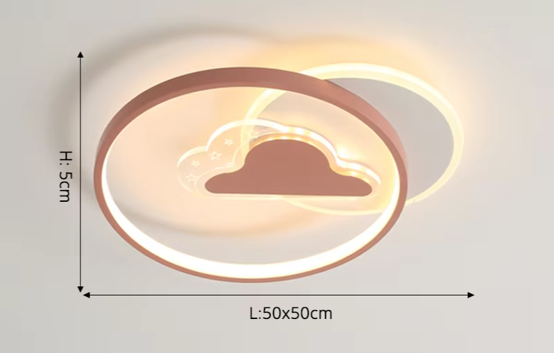 DreamGlow Dimbare Kinderkamer LED Plafondlamp met Afstandsbediening - plafondlampen - afmetingen