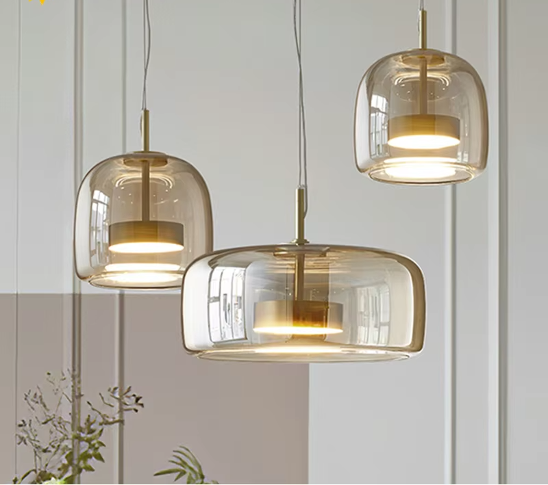 LumiGlow – Elegante Glassteen Hanglamp met LED-verlichting - hanglampen
