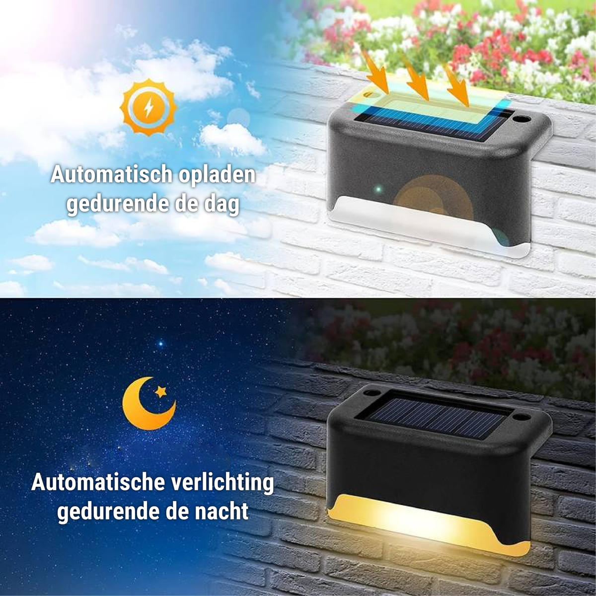 Draadloze LED Wandlampen Op Zonne-Energie - wandlampen - detail