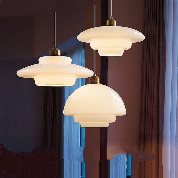 Witte Glazen Hanglamp - hanglampen