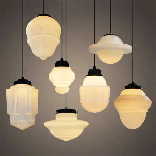 Vintage Melkglas Hanglamp - hanglampen