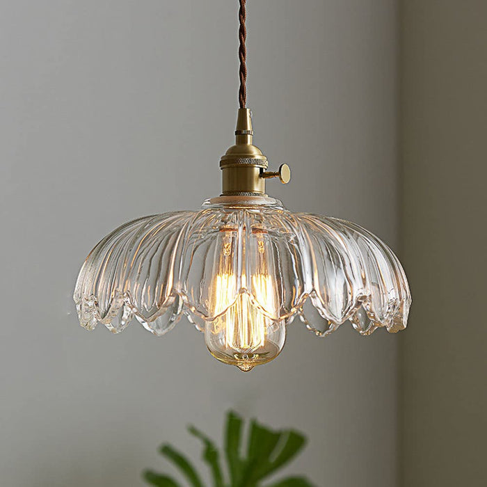 Vintage Glazen Bloem Hanglamp - hanglampen
