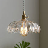 Vintage Glazen Bloem Hanglamp