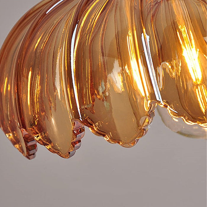 Vintage Glazen Bloem Hanglamp - hanglampen - sfeerbeeld