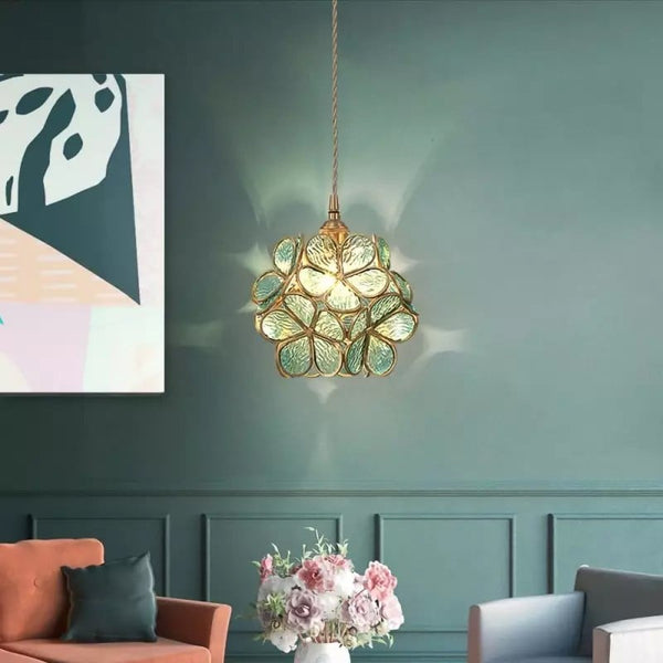 Glazen Hanglamp In De Vorm Van Een Bloem - hanglampen